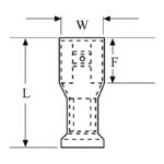 6.35mm Insulated Yellow Female Twin Grip Terminals