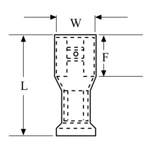 6.35mm Insulated Yellow Female Twin Grip Terminals