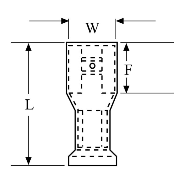 6.35mm Insulated Yellow Female Twin Grip Terminals