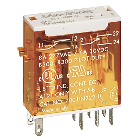 Relay Slim Line 5 Pin 24VDC w/ LED