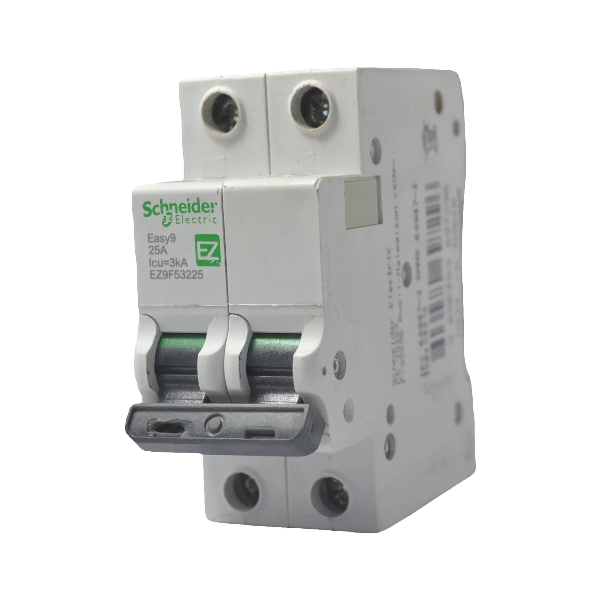Schneider EZ9F53225 2P 25A 3kV Miniature Circuit Breaker (Pre-Owned)