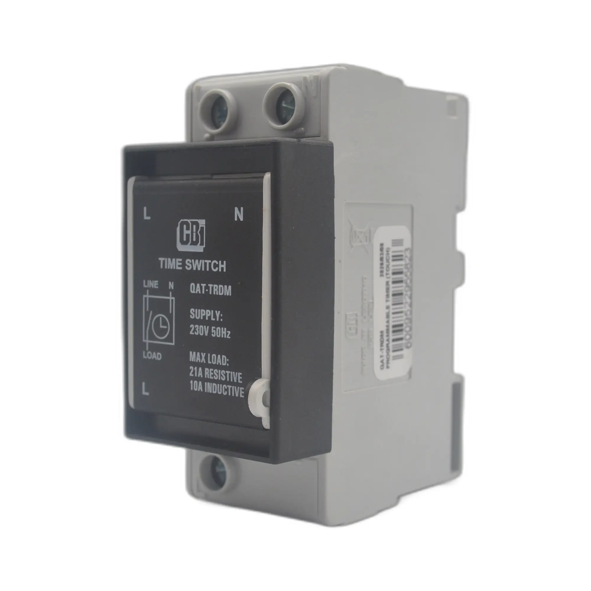 CBI CQAT-R-DM Electronic Time Switch with 24 h Reserve (230/240 V AC, Dual Rail)