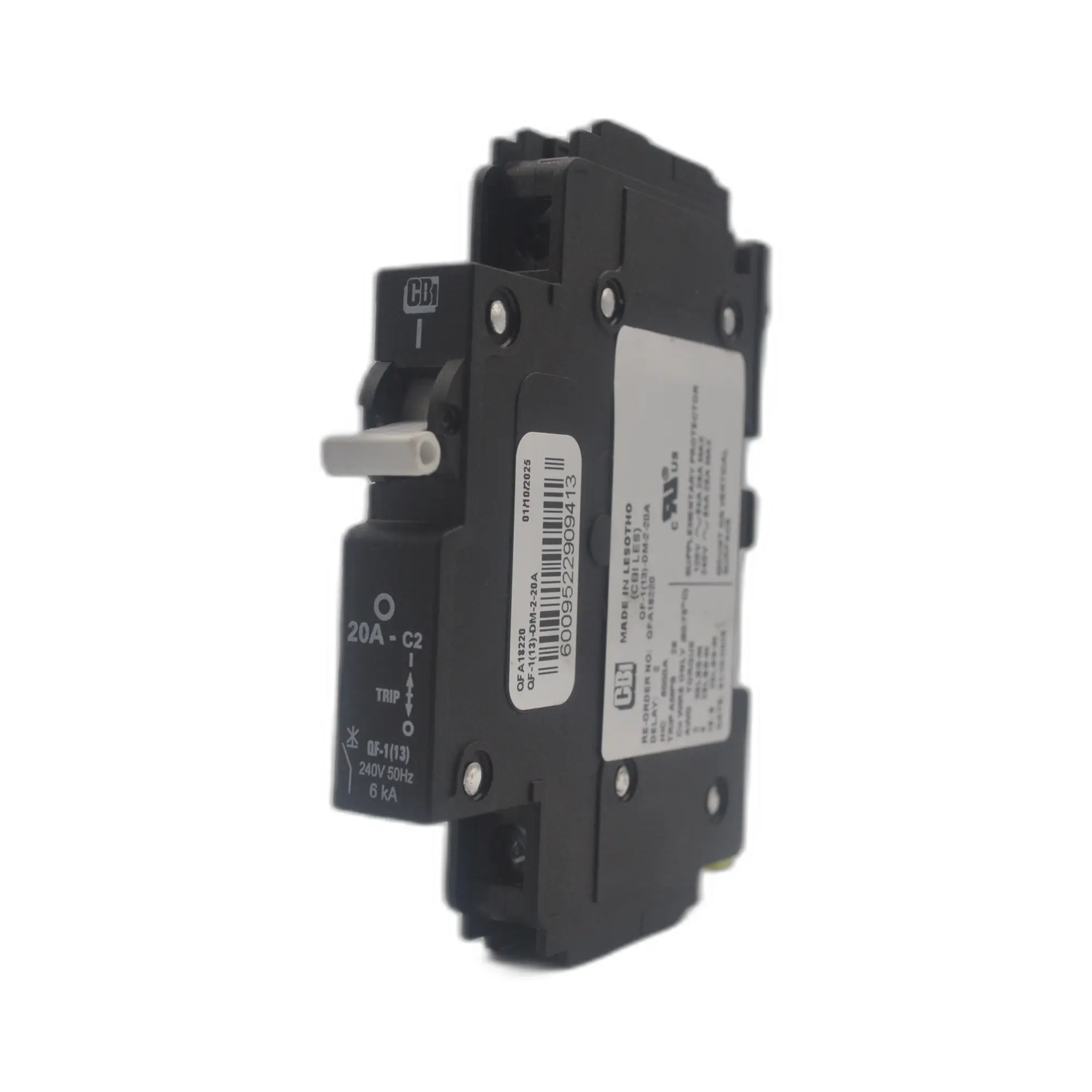 CBI CQF6120 QF-1(13) Series 20A 1‑Pole 6 kA Miniature Circuit Breaker