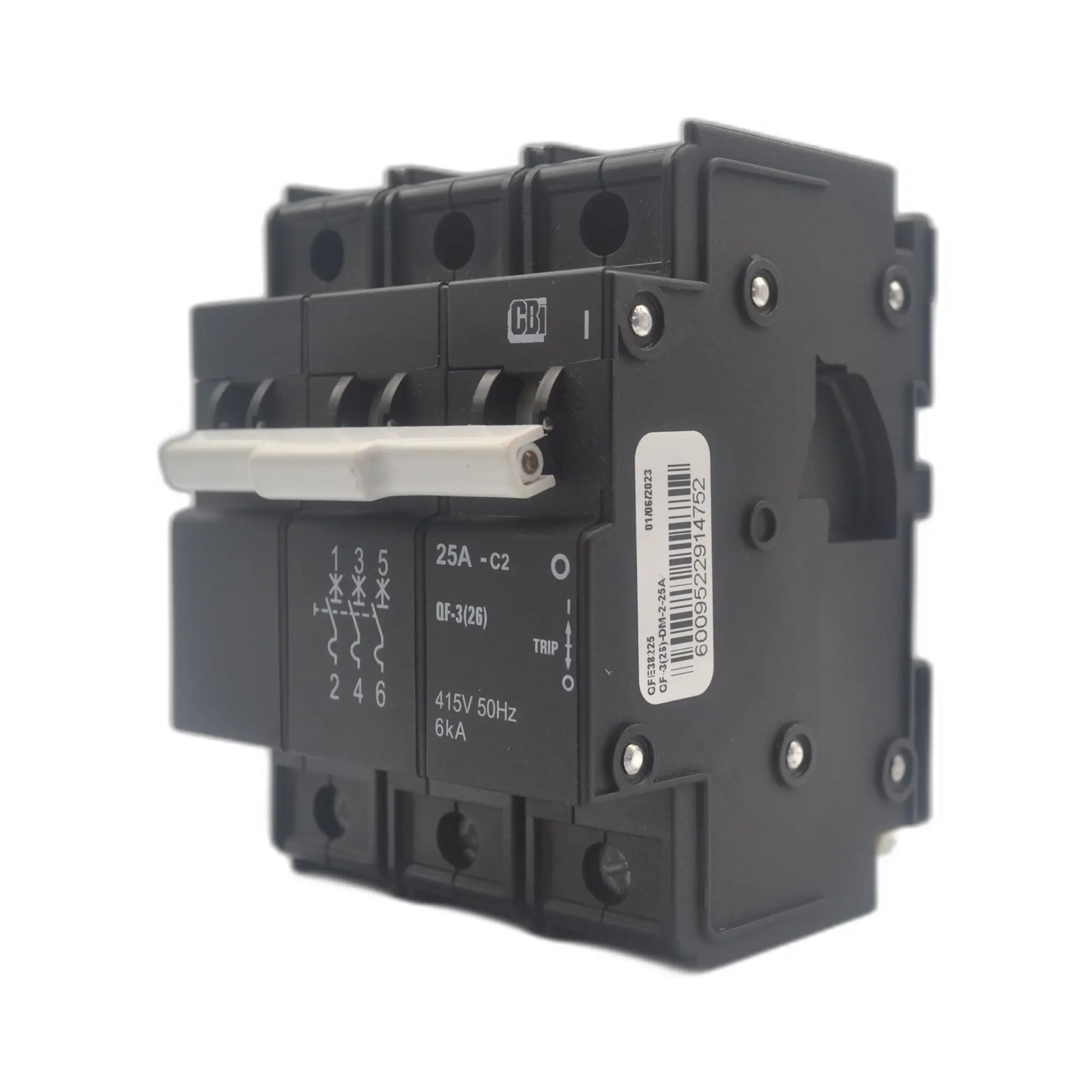 CBI CQF6325 QF-3(26) 25A 3‑Pole 6 kA Circuit Breaker