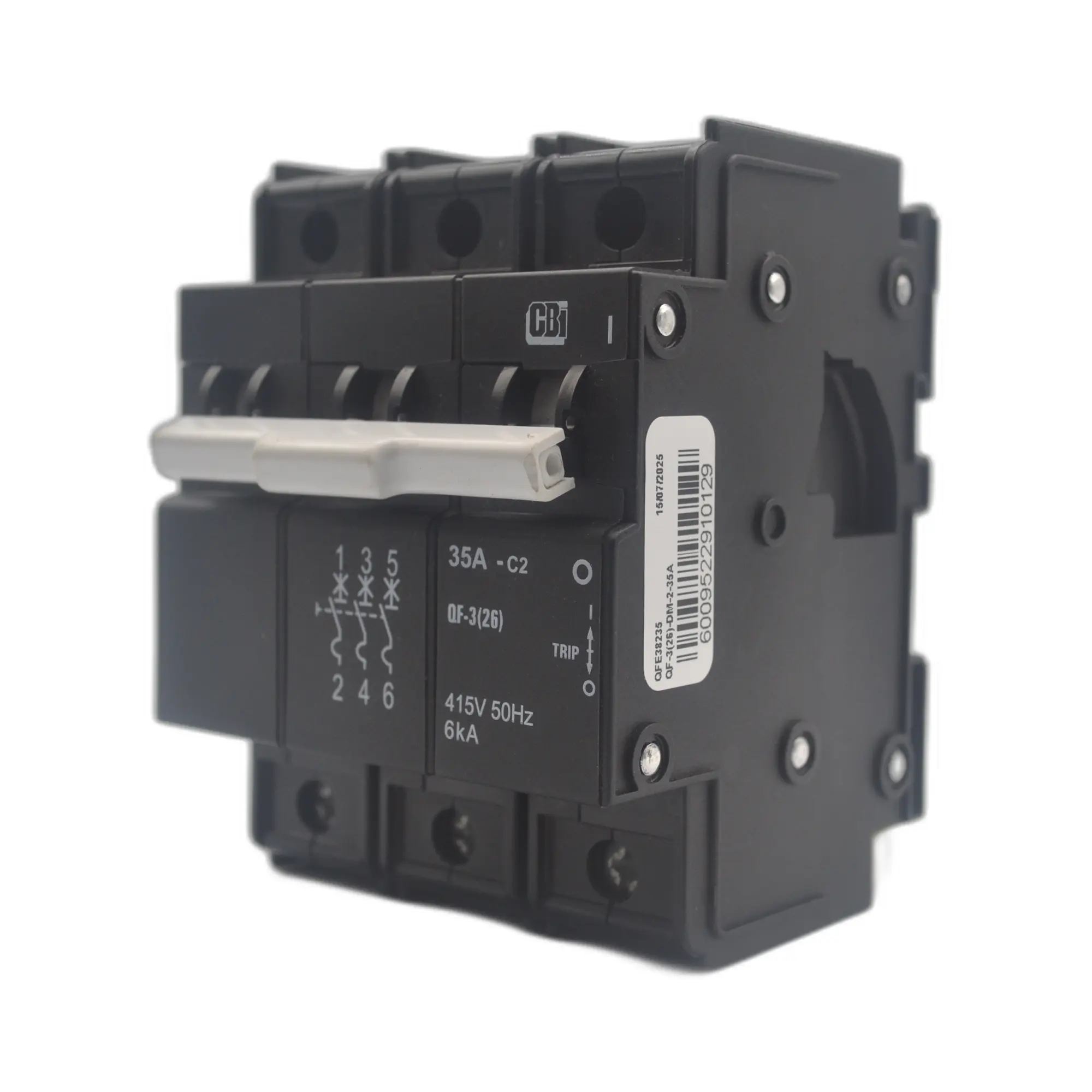 CBI CQF6335 QF-3(26) 35A 3-Pole 6 kA Miniature Circuit Breaker
