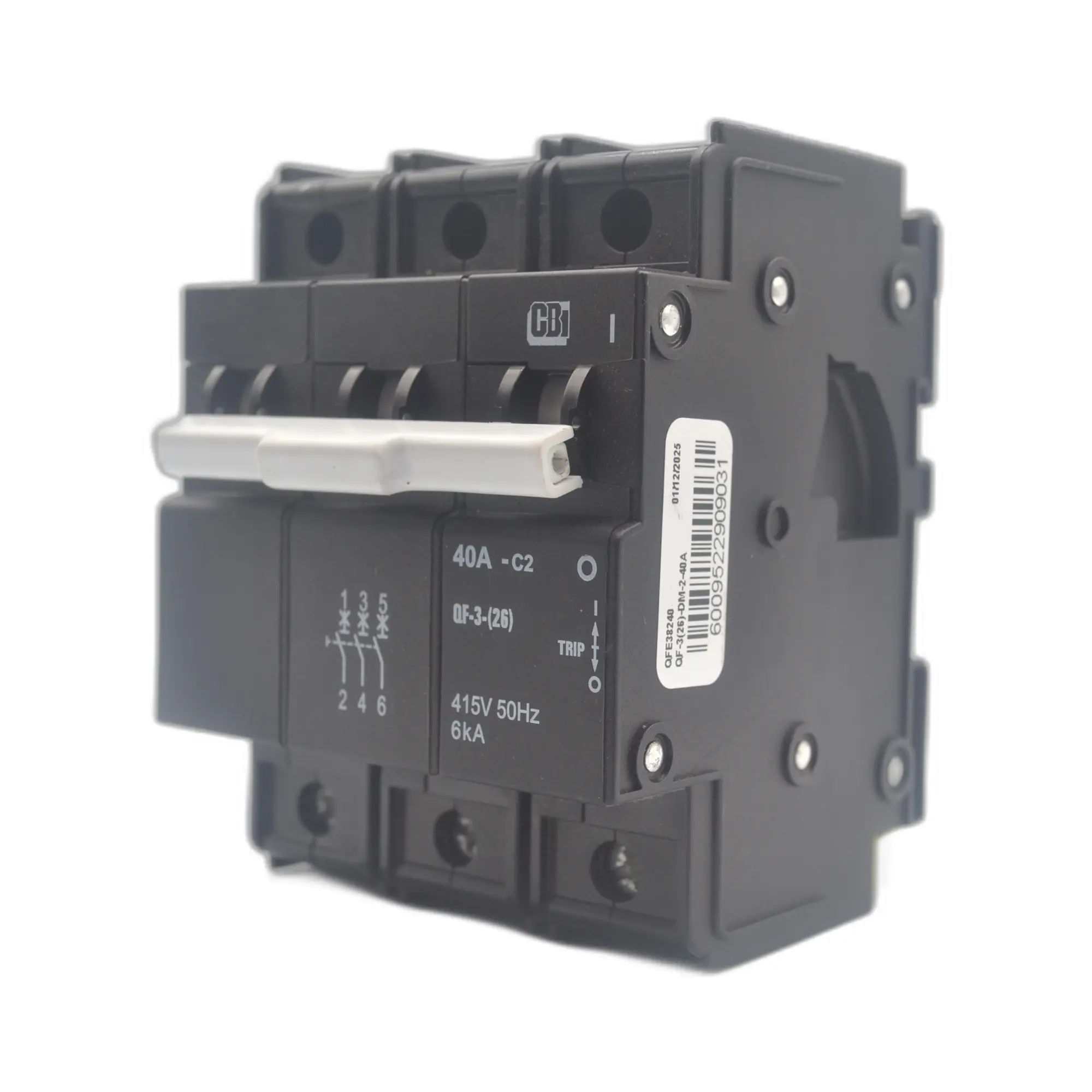 CBI CQF6340 QF-3(26) 40A 3-Pole 6 kA Circuit Breaker